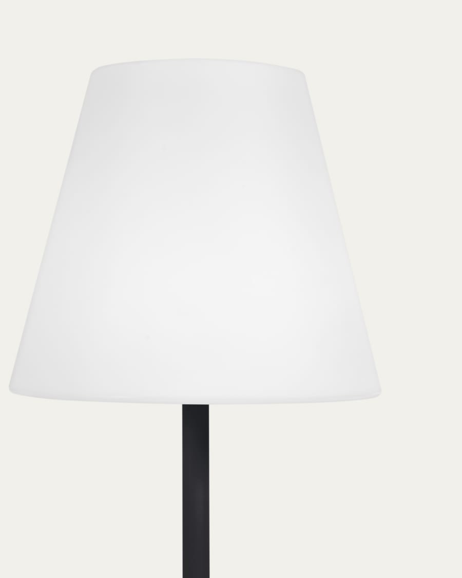 Outdoor solar floor lamp Amaray in steel with black finish 120 cm