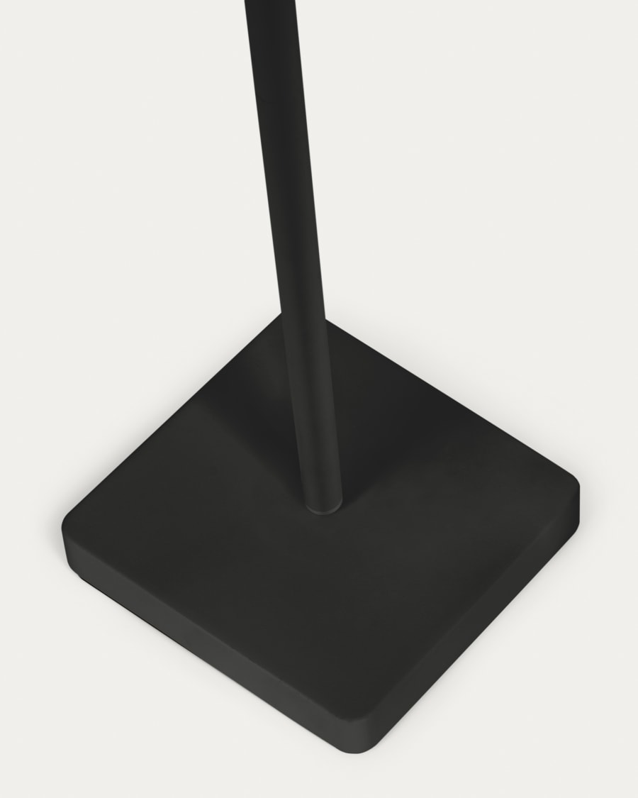 Outdoor solar floor lamp Amaray in steel with black finish 120 cm