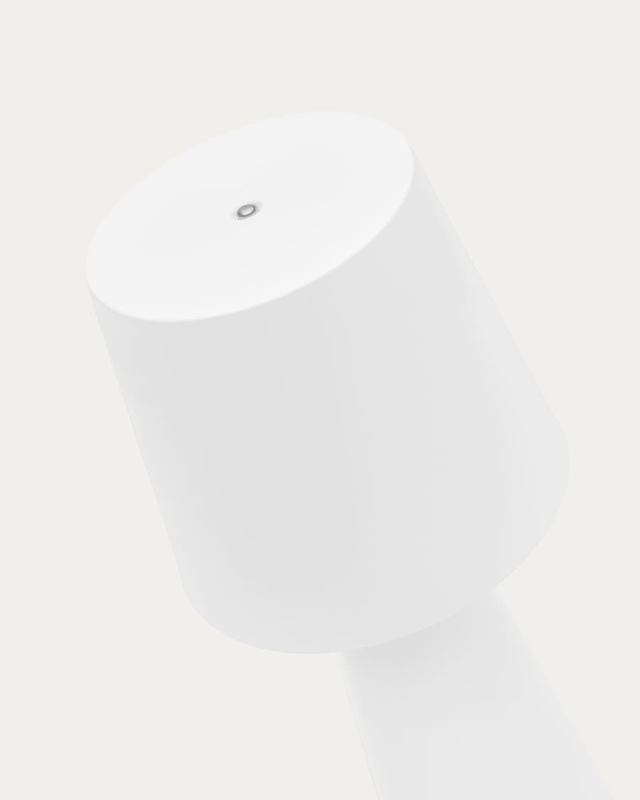 Arenys large outdoor metal table lamp in a white painted finish