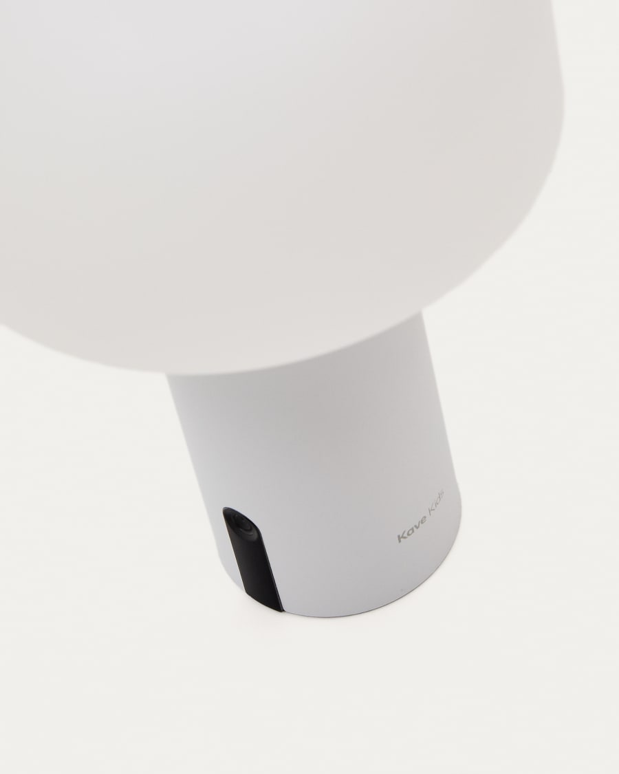 Macar outdoor table lamp in white steel