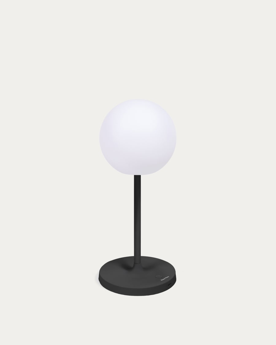 Dinesh outdoor table lamp in black aluminium 40 cm