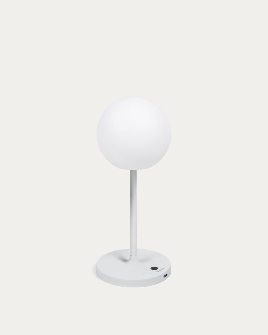 Dinesh outdoor table lamp in grey aluminium 40 cm