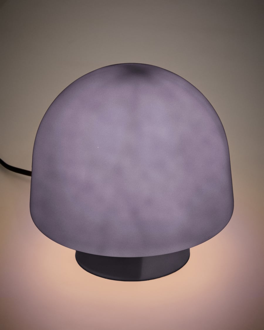 Lampe de table Reig en verre bleu