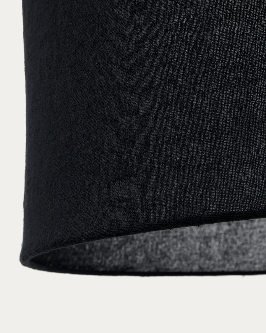 Mariela linen ceiling lamp shade in a black finish Ø 50 x 30 cm