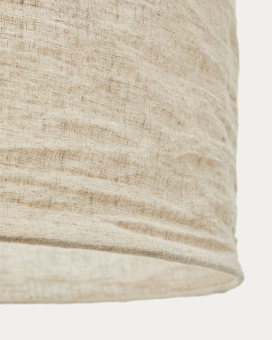Mariela linen ceiling lamp shade in a beige finish Ø 80 x 40 cm