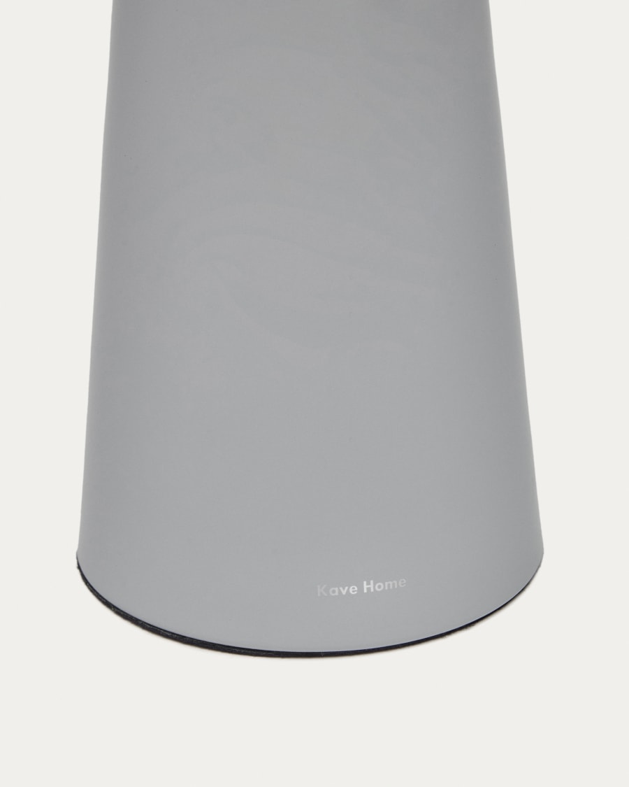 Arenys large outdoor metal table lamp in a grey painted finish