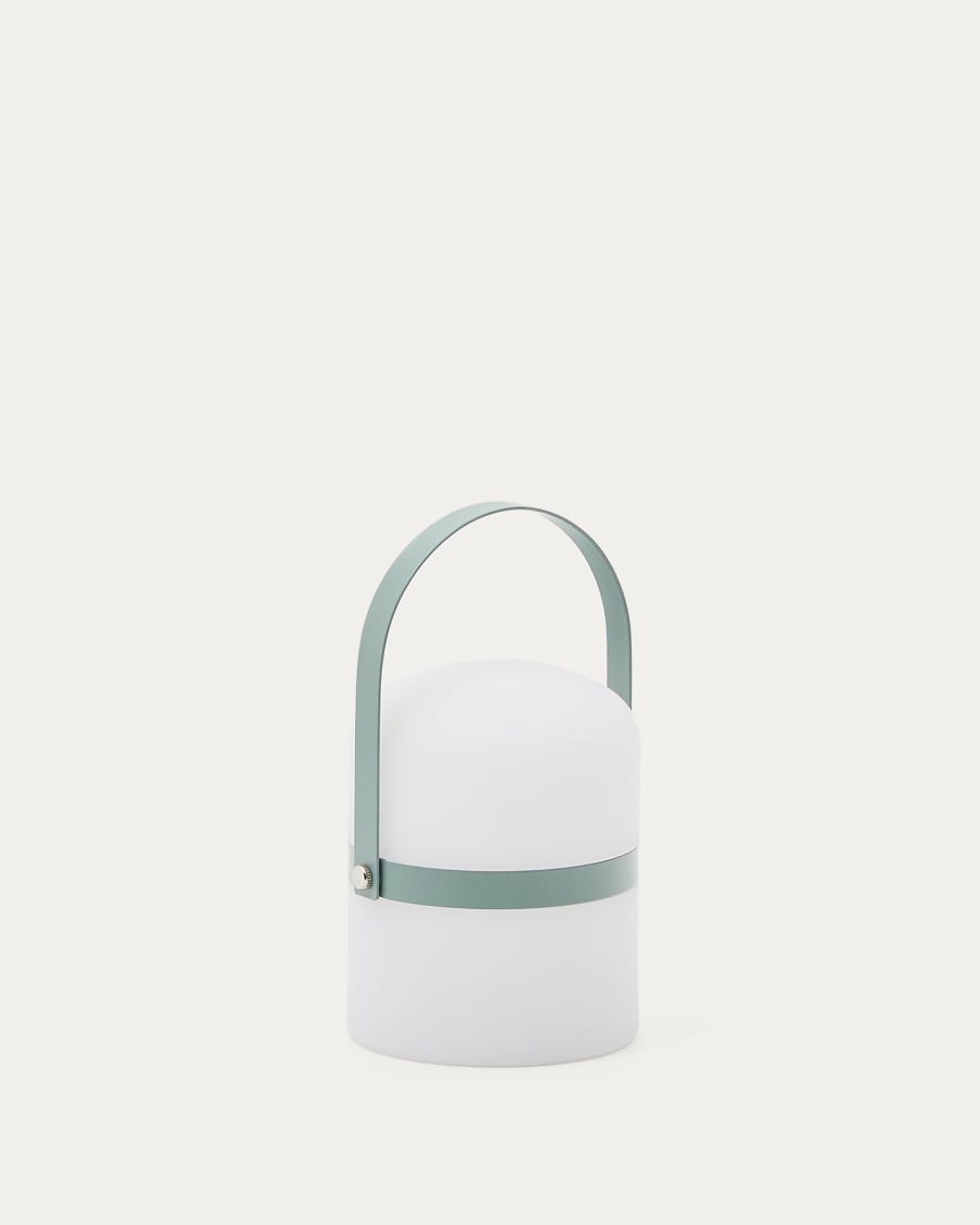 Ridley mini LED table lamp in green polyethylene