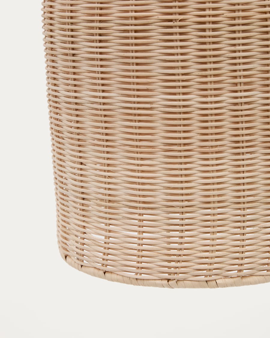Druciana rattan ceiling lamp shade in a natural finish, Ø 25 cm