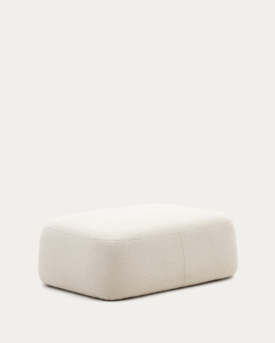Martina ecru bouclé footrest 123 x 85 cm FSC Mix Credit