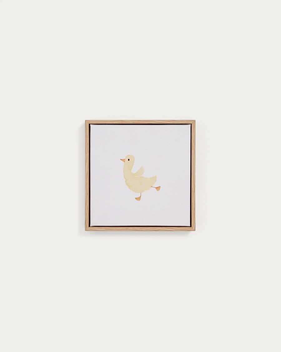 Milu picture of a yellow chick, 20 x 20 cm