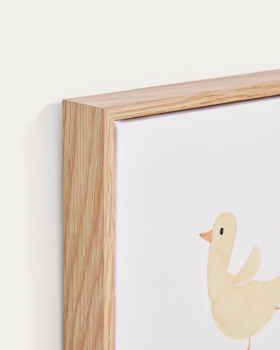 Milu picture of a yellow chick, 20 x 20 cm