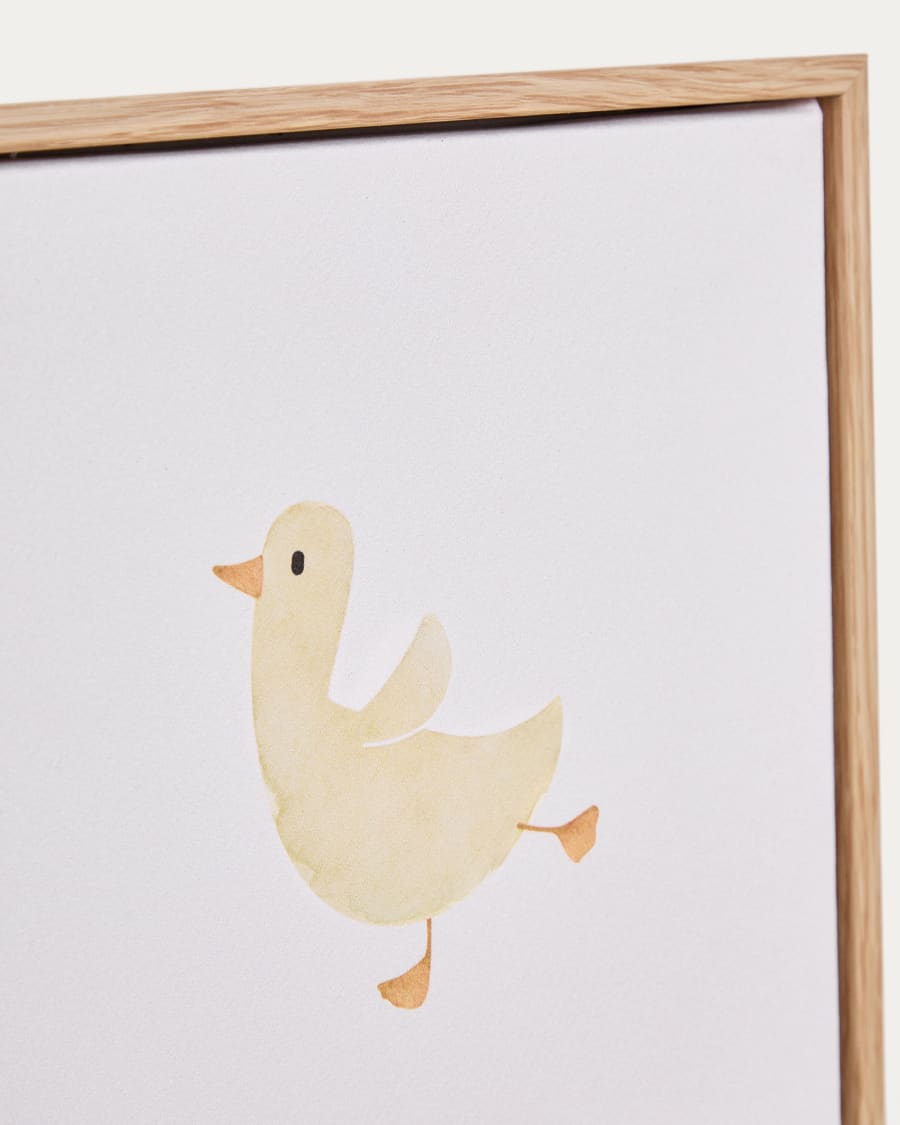 Milu picture of a yellow chick, 20 x 20 cm