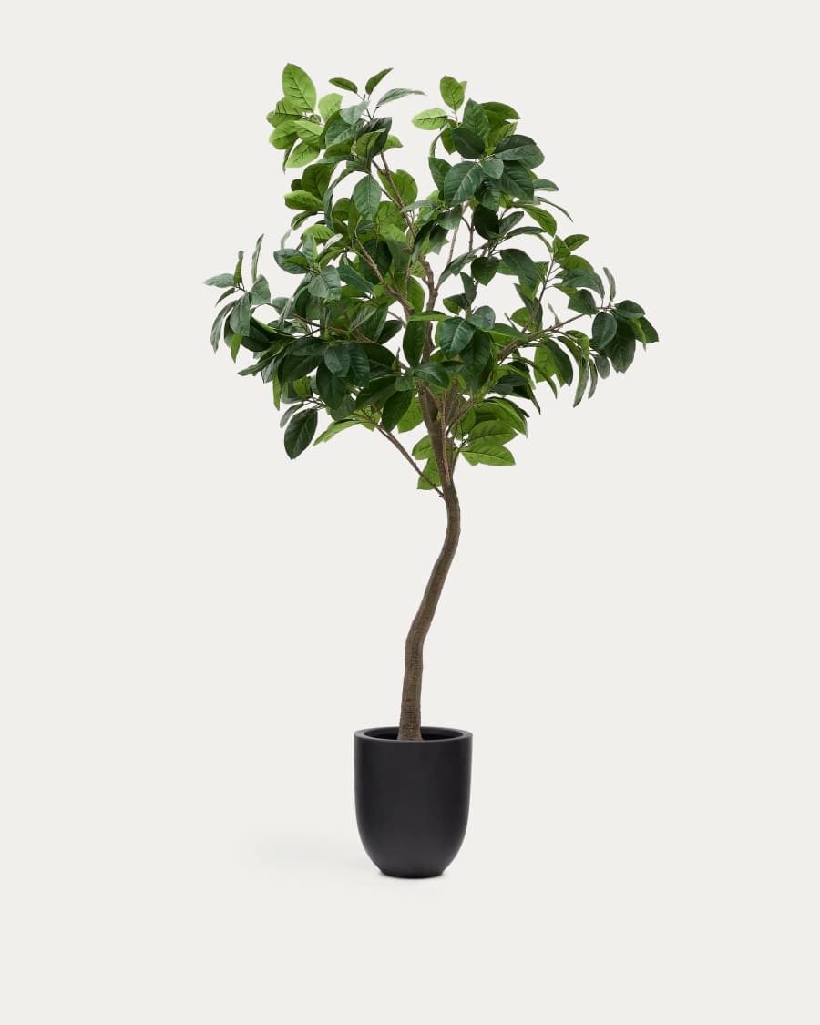 Kunstbaum Ficus mit schwarzem Topf 210 cm