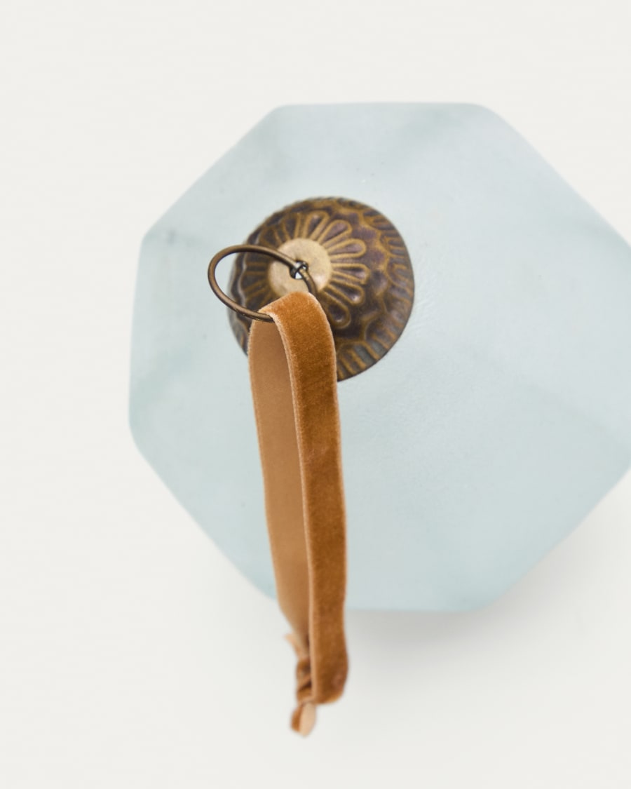 Set aus 2 Weihnachtskugeln Talve aus recyceltem Glas weiß Ø 10 cm