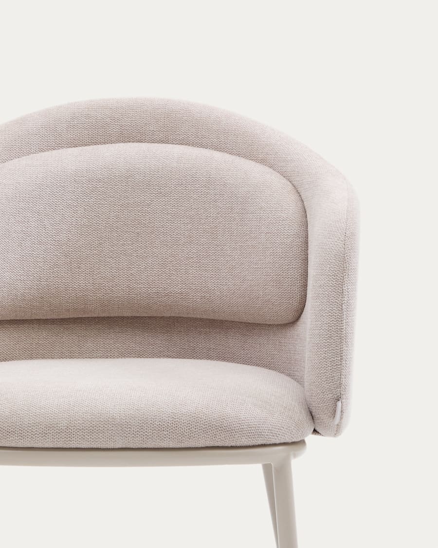 Idaira chair in beige and steel legs in a beige finish, FSC Mix Credit