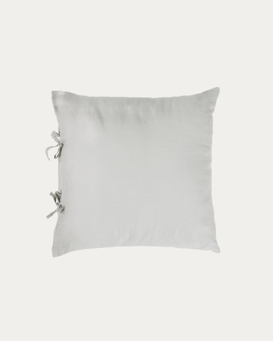 Tazu 100% linen cushion cover in light grey 45 x 45 cm