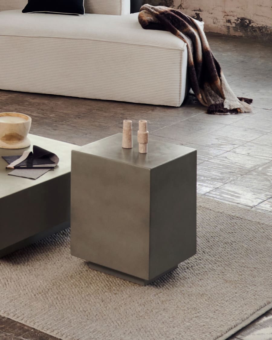 Rustella cement side table, 35 x 35 cm