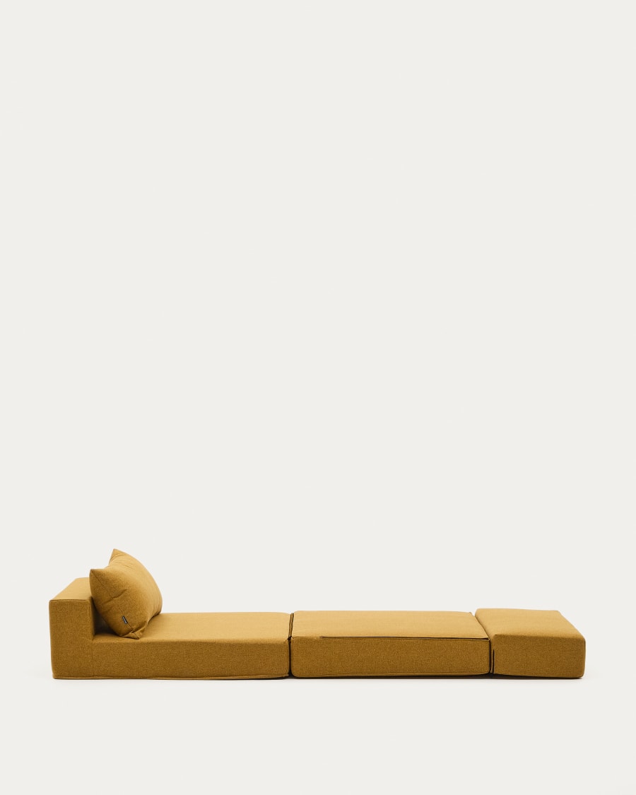 Pouf Schlafsofa Arty Farbe Senf 70 x 89 (200) cm