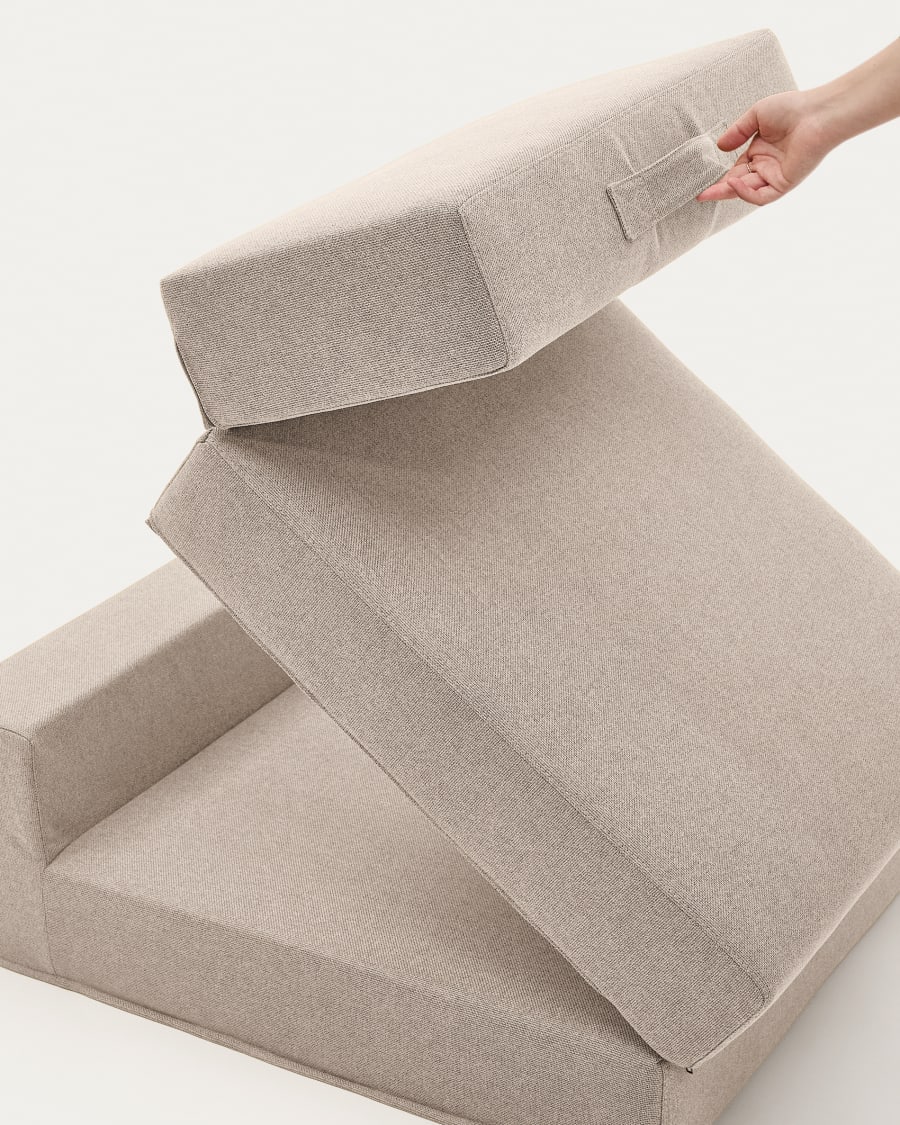 Pouf Schlafsofa Arty beige 70 x 89 (200) cm