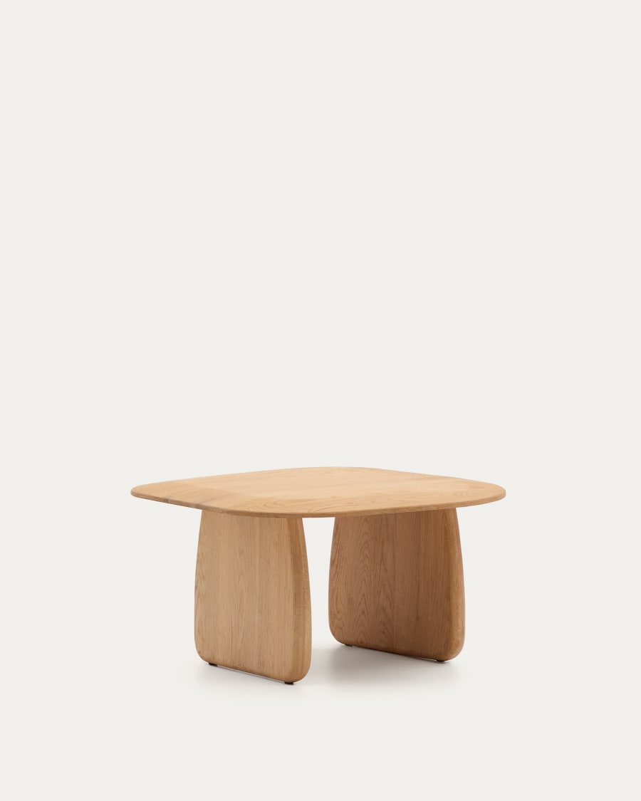 Pirita side table made from solid oak wood in a natural finish, 70.6 x 70 cm FSC 100%