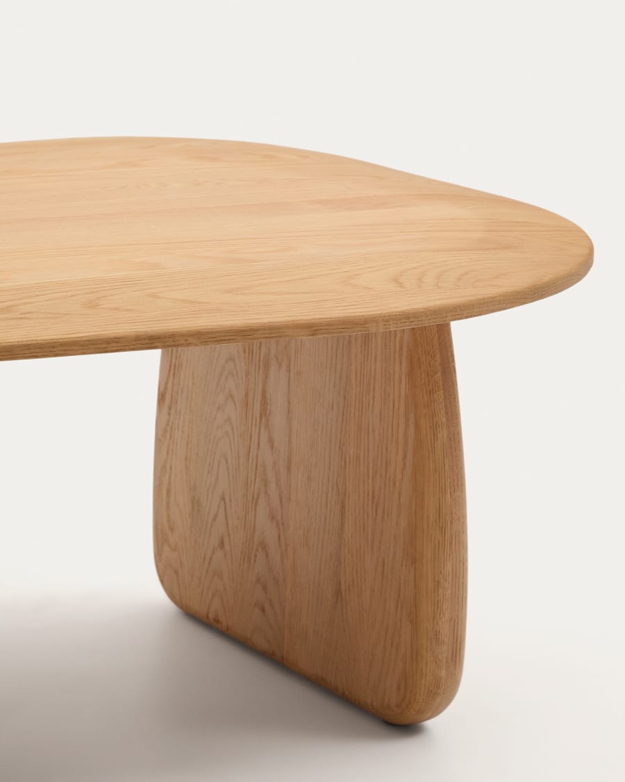 Pirita side table made from solid oak wood in a natural finish, 70.6 x 70 cm FSC 100%