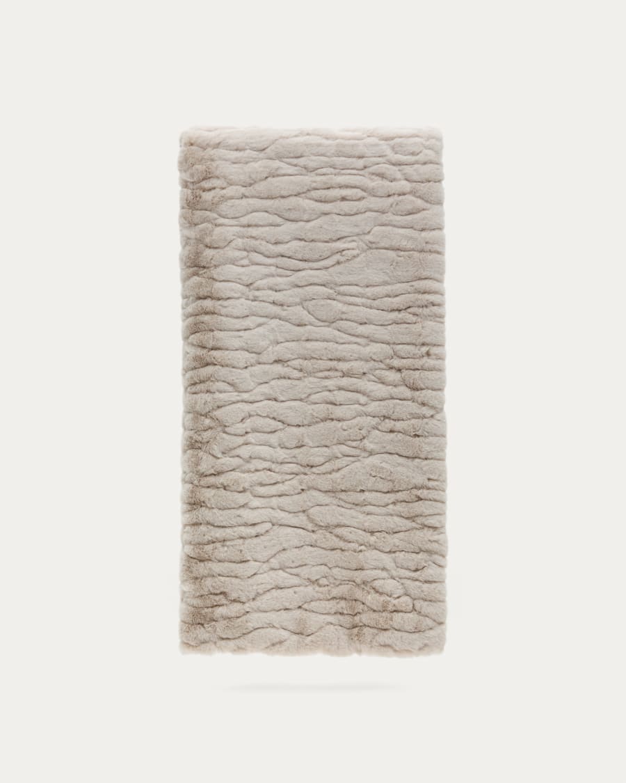 Eyra jaquard furry blanket, 130 x 170 cm