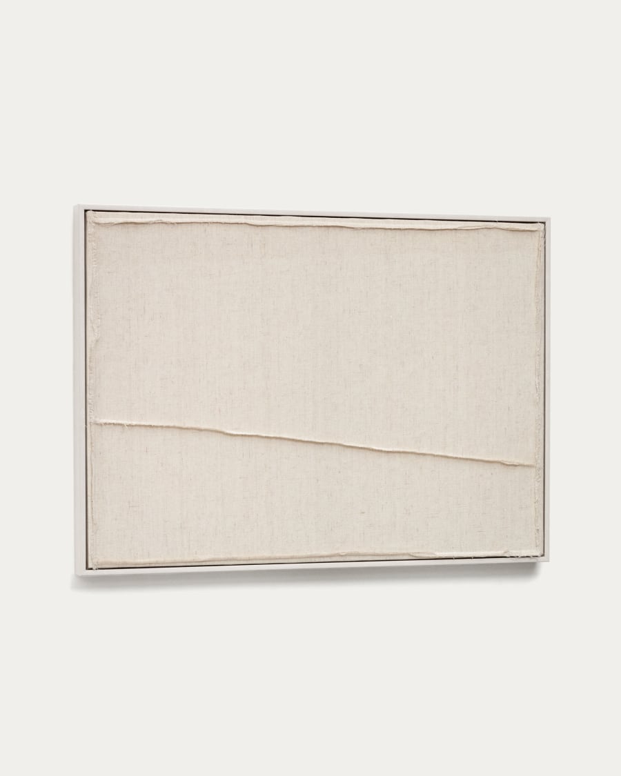 Maha white wall hanging with vertical line 52 x 72 cm