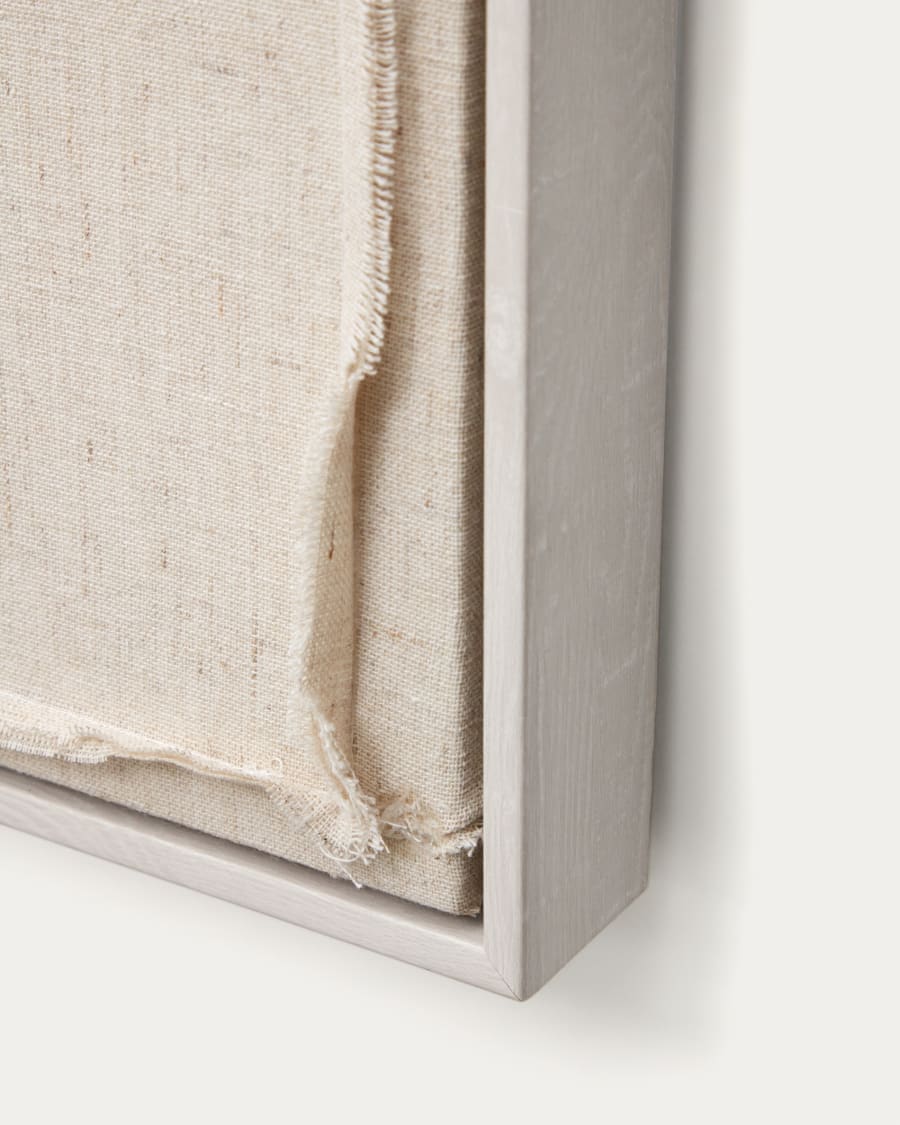 Maha white wall hanging with horizontal line 52 x 72 cm