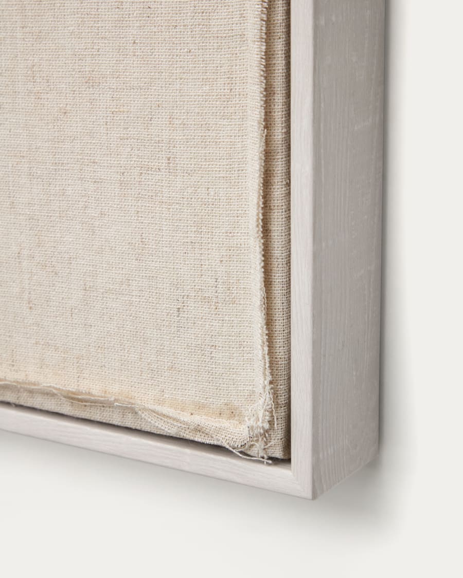 Maha white wall hanging with horizontal line 82 x 102 cm