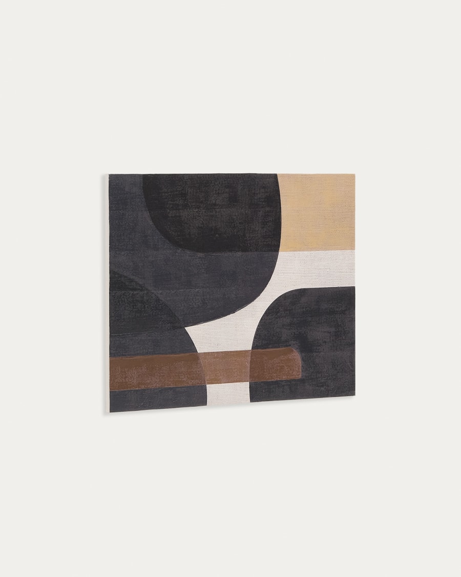 Tonol, brown abstract canvas, 100 x 80 cm