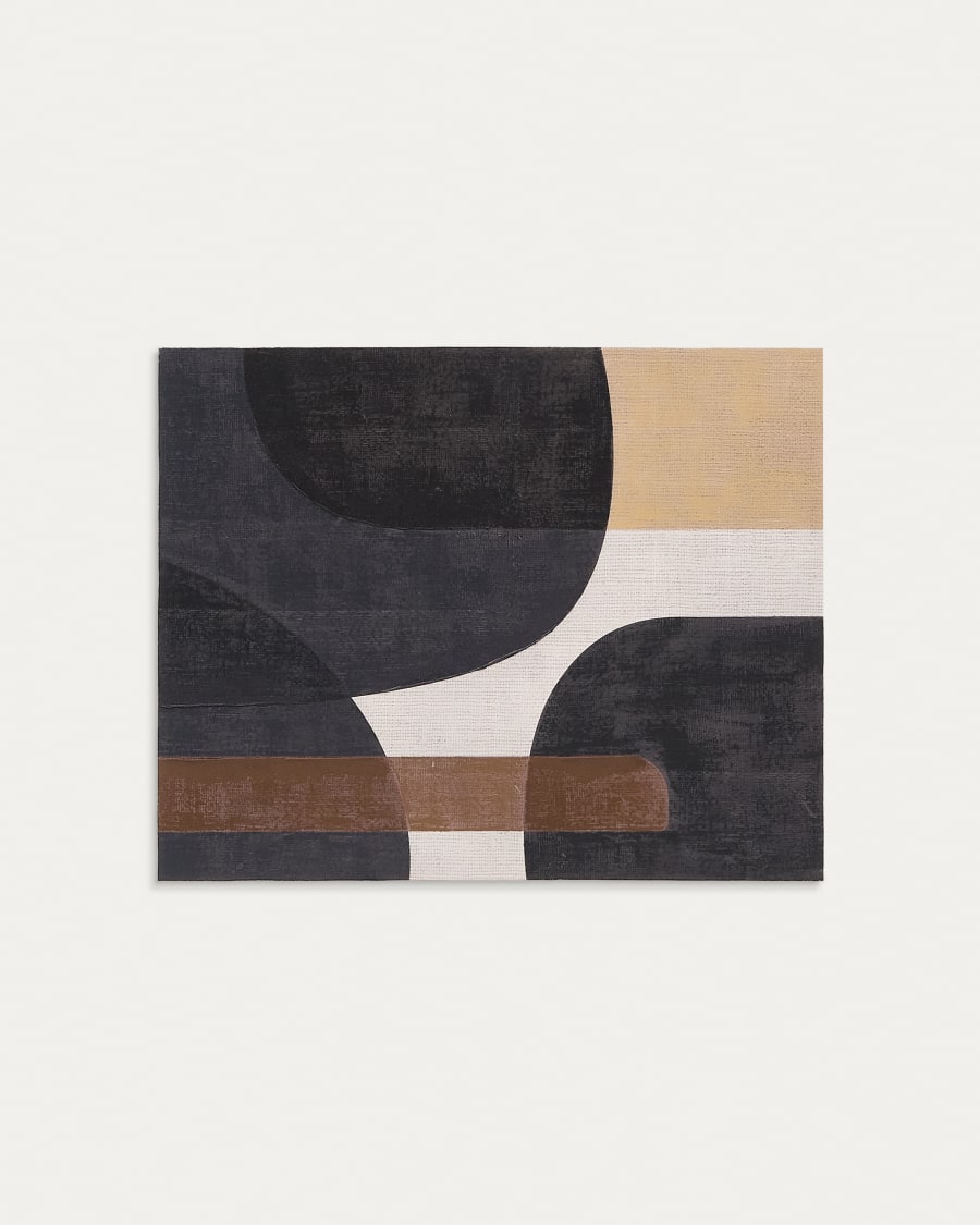 Tonol, brown abstract canvas, 100 x 80 cm