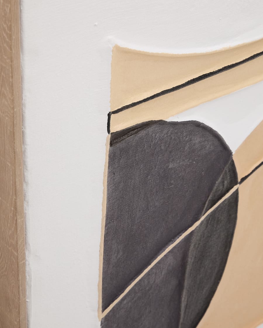Zay picture with brown geometric shapes, 80 x 80 cm