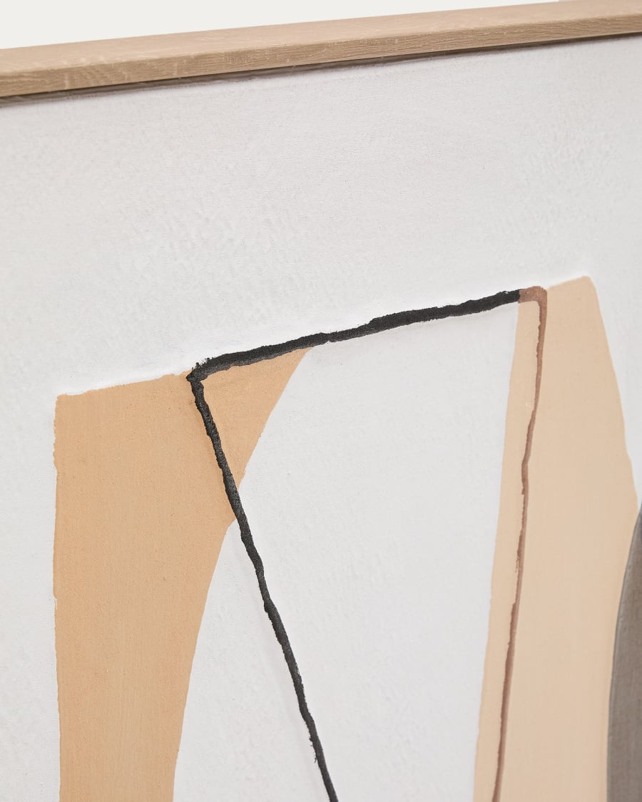 Zay picture with brown geometric shapes, 80 x 100 cm