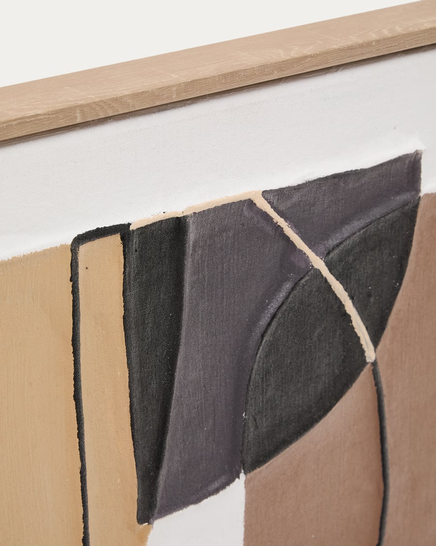 Zay picture with brown geometric shapes, 40 x 40 cm