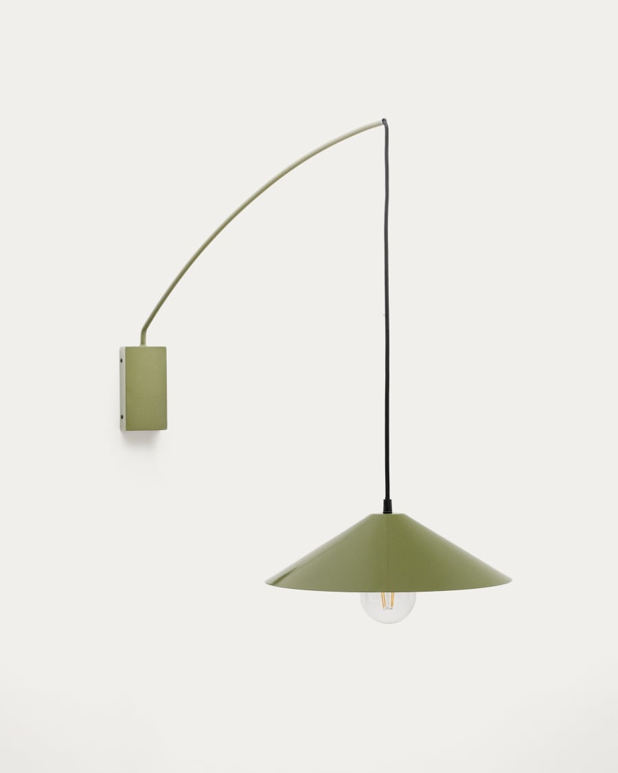 Wandleuchte Kally aus Metall mit grün lackiertem Finish