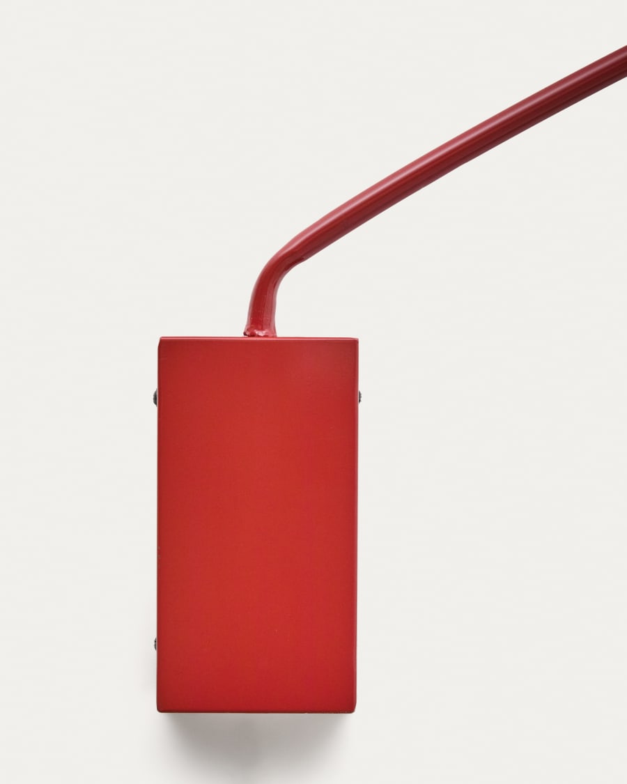 Wandleuchte Kally aus Metall mit rot lackiertem Finish