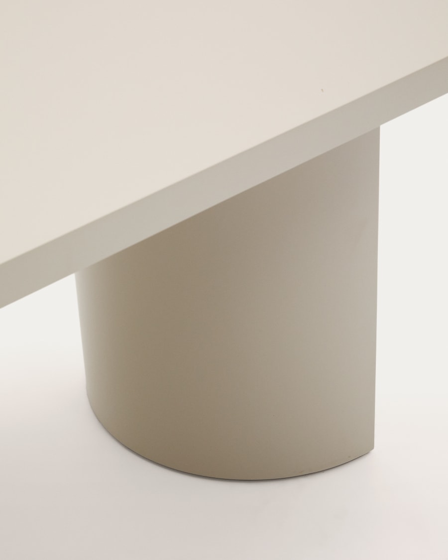Tisch Nealy aus lackiertem MDF mit eierschalfarbenem Finish 240 x 100 cm