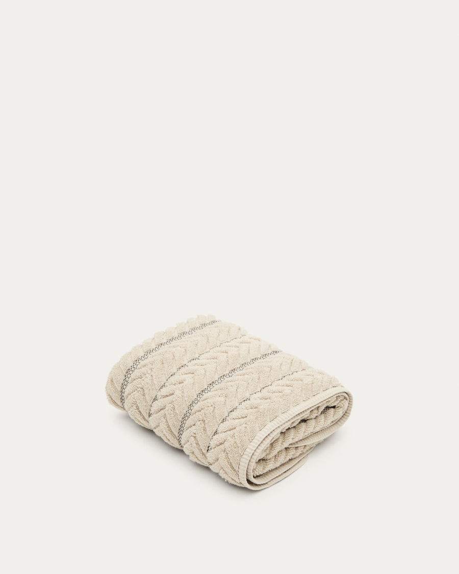 Handtuch Rune 100% Baumwolle Jacquard beige 50 x 90 cm