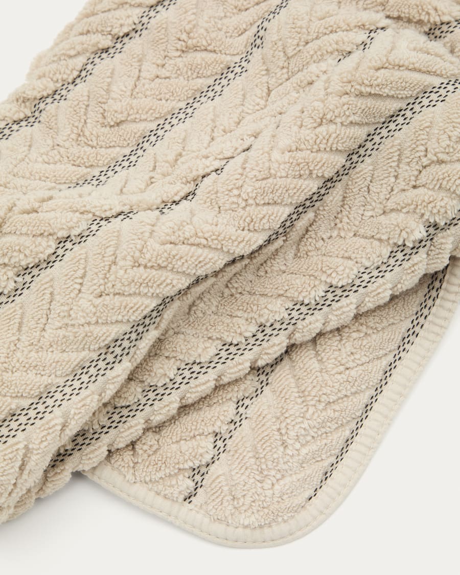 Handtuch Rune 100% Baumwolle Jacquard beige 50 x 90 cm