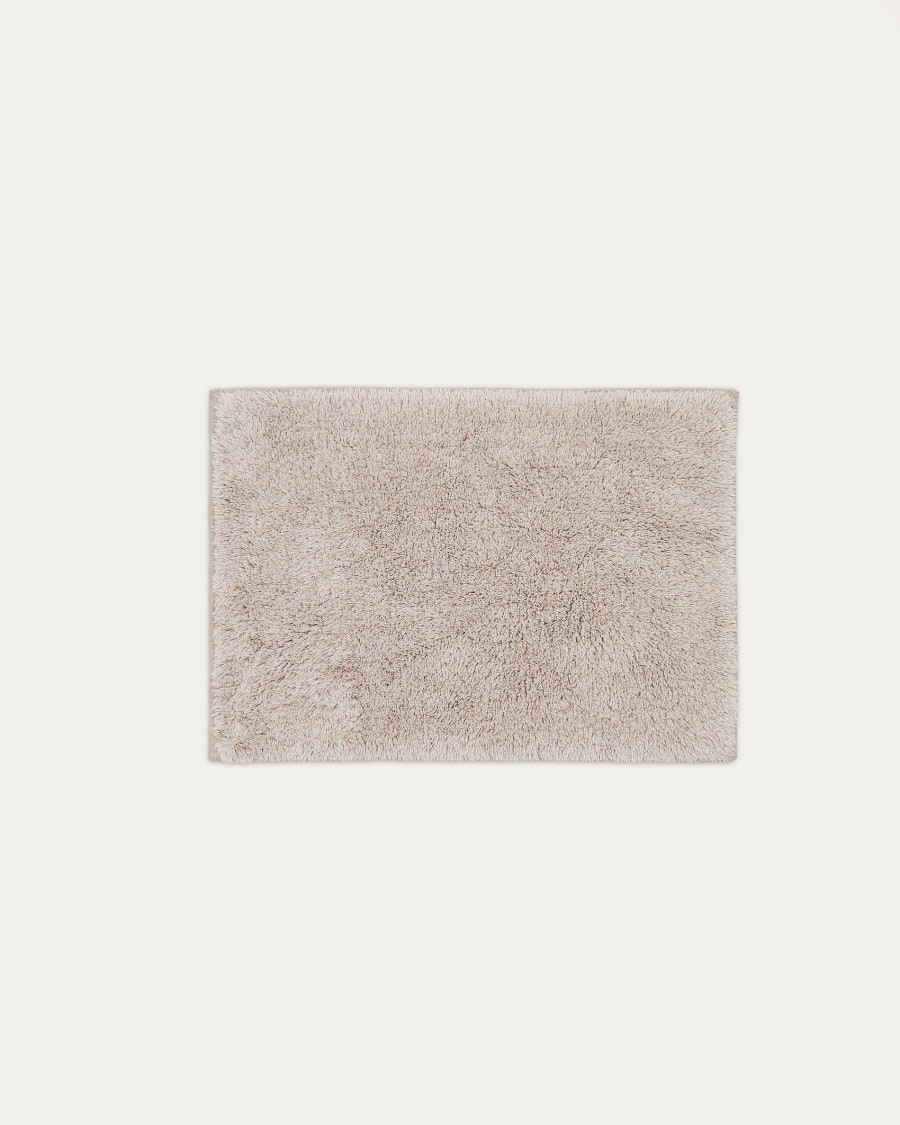 Tappeto da bagno Coper di cotone beige 50 x 70 cm