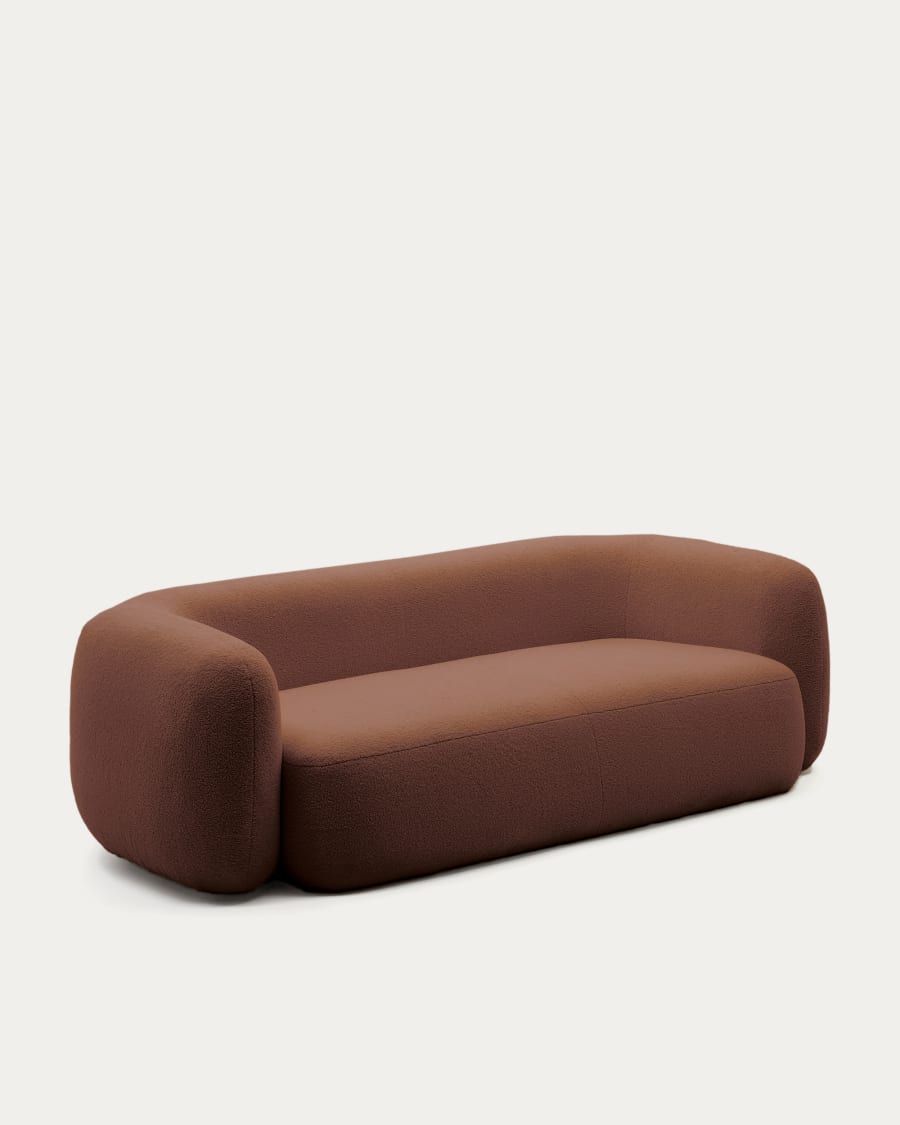 Martina 3-seater sofa in terracota bouclé 246 cm