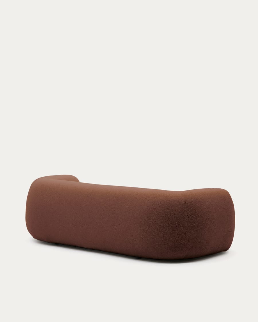 Martina 3-seater sofa in terracota bouclé 246 cm