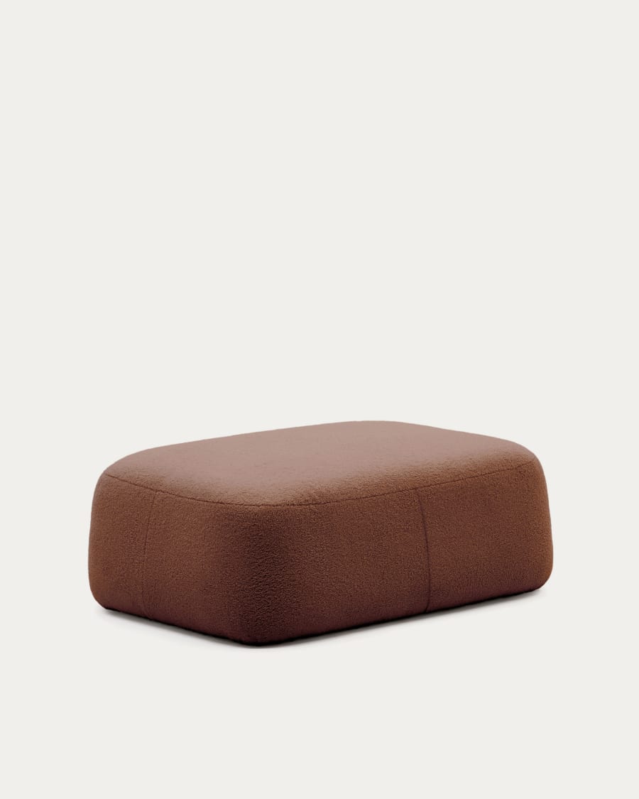 Martina terracota bouclé footrest 123 x 85 cm