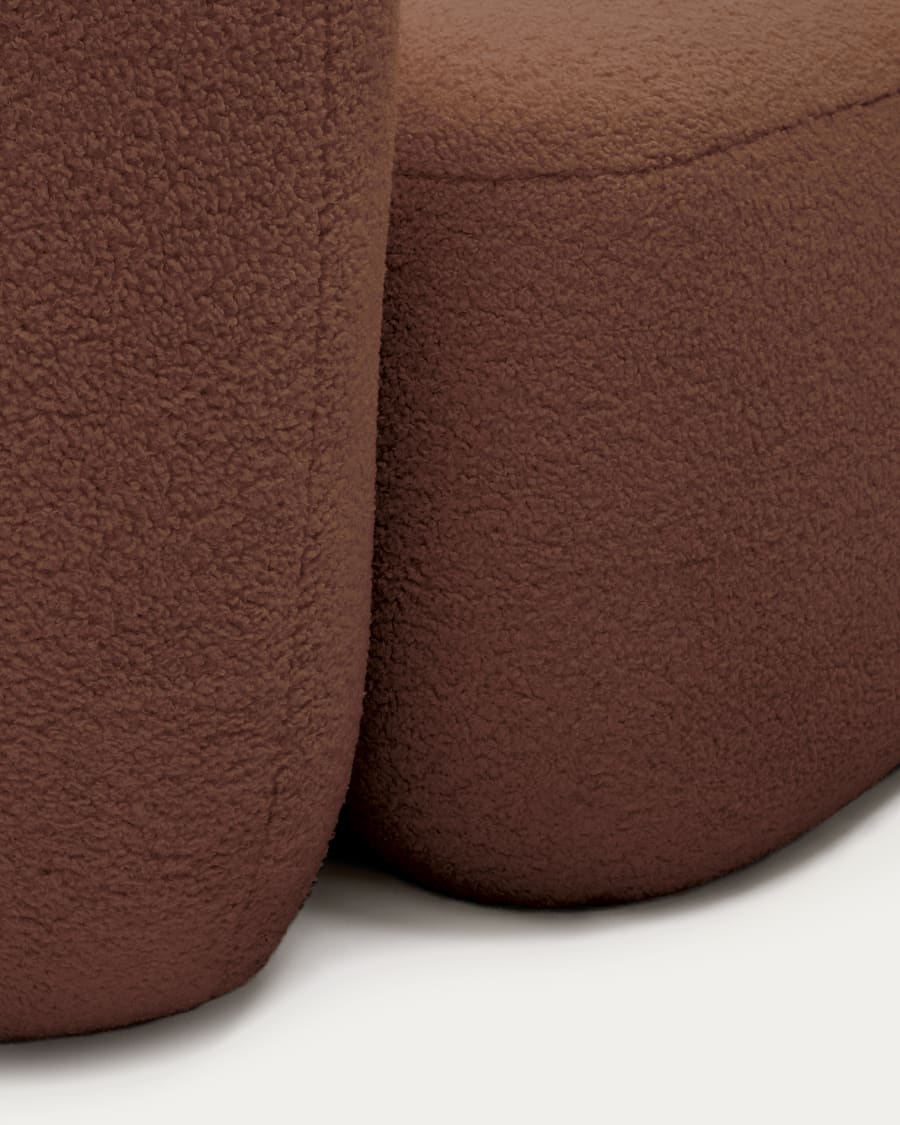 Martina 3-seater sofa in terracota bouclé 246 cm