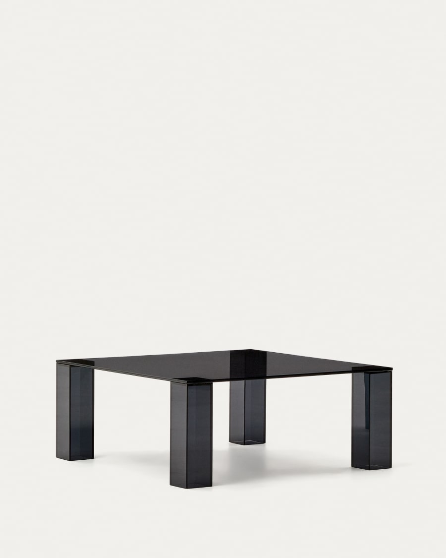 Adularia dark-grey, tempered-glass side table, 85 x 85 cm