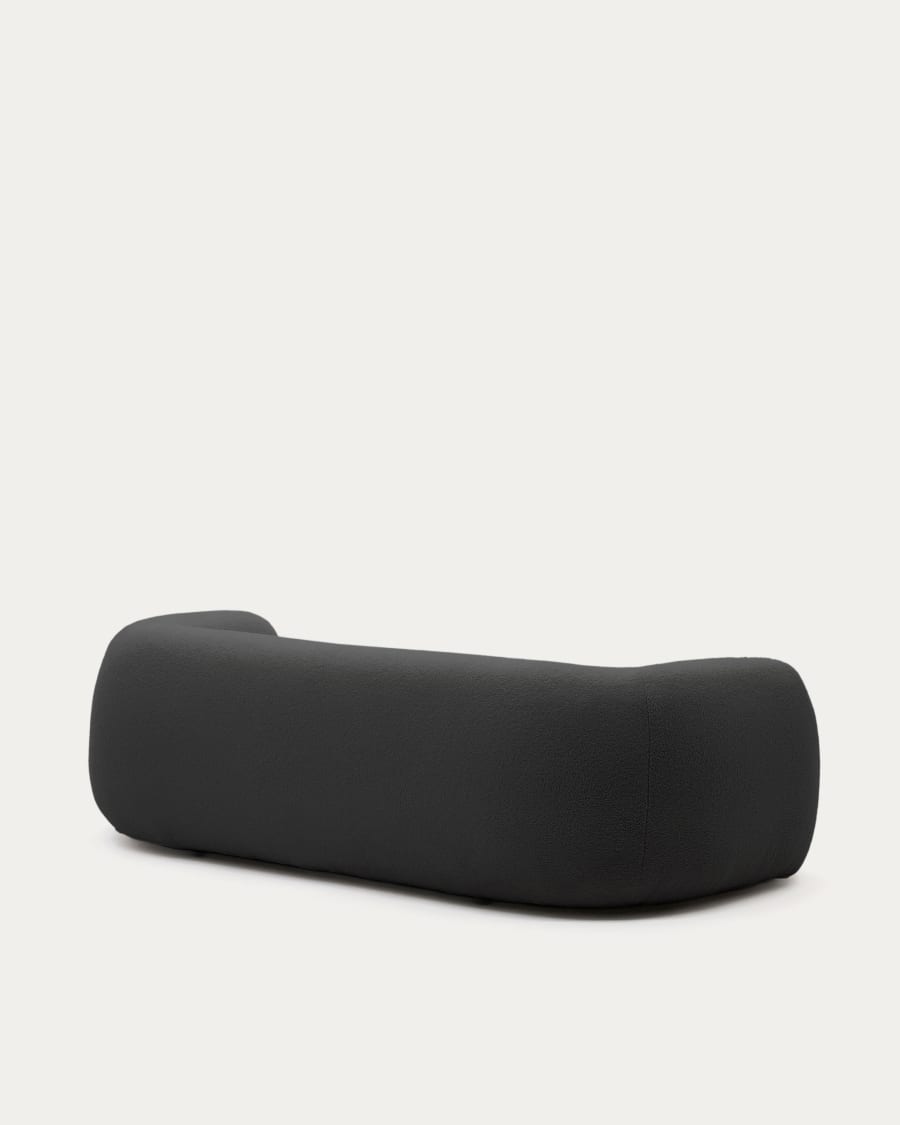 Martina 3-seater sofa in black bouclé 246 cm