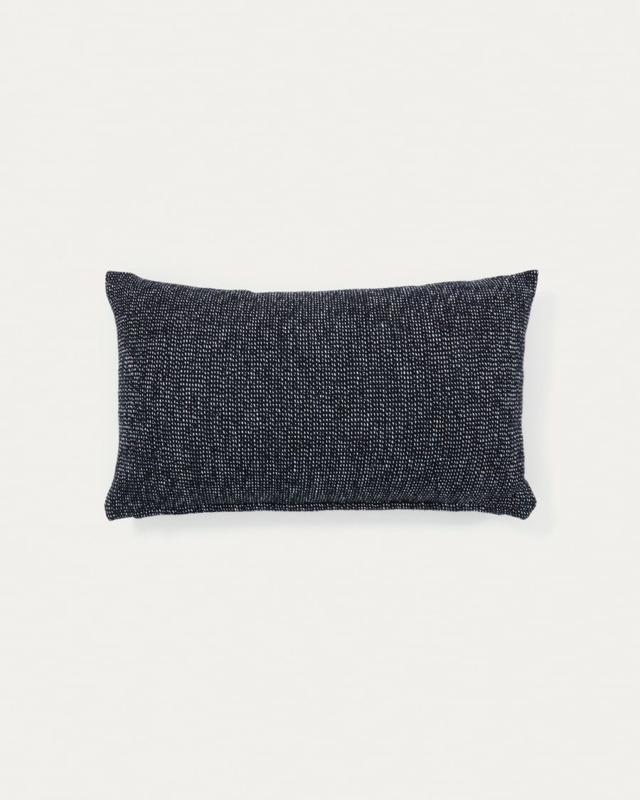 Tapla black, cotton blend cushion cover, 30 x 50 cm
