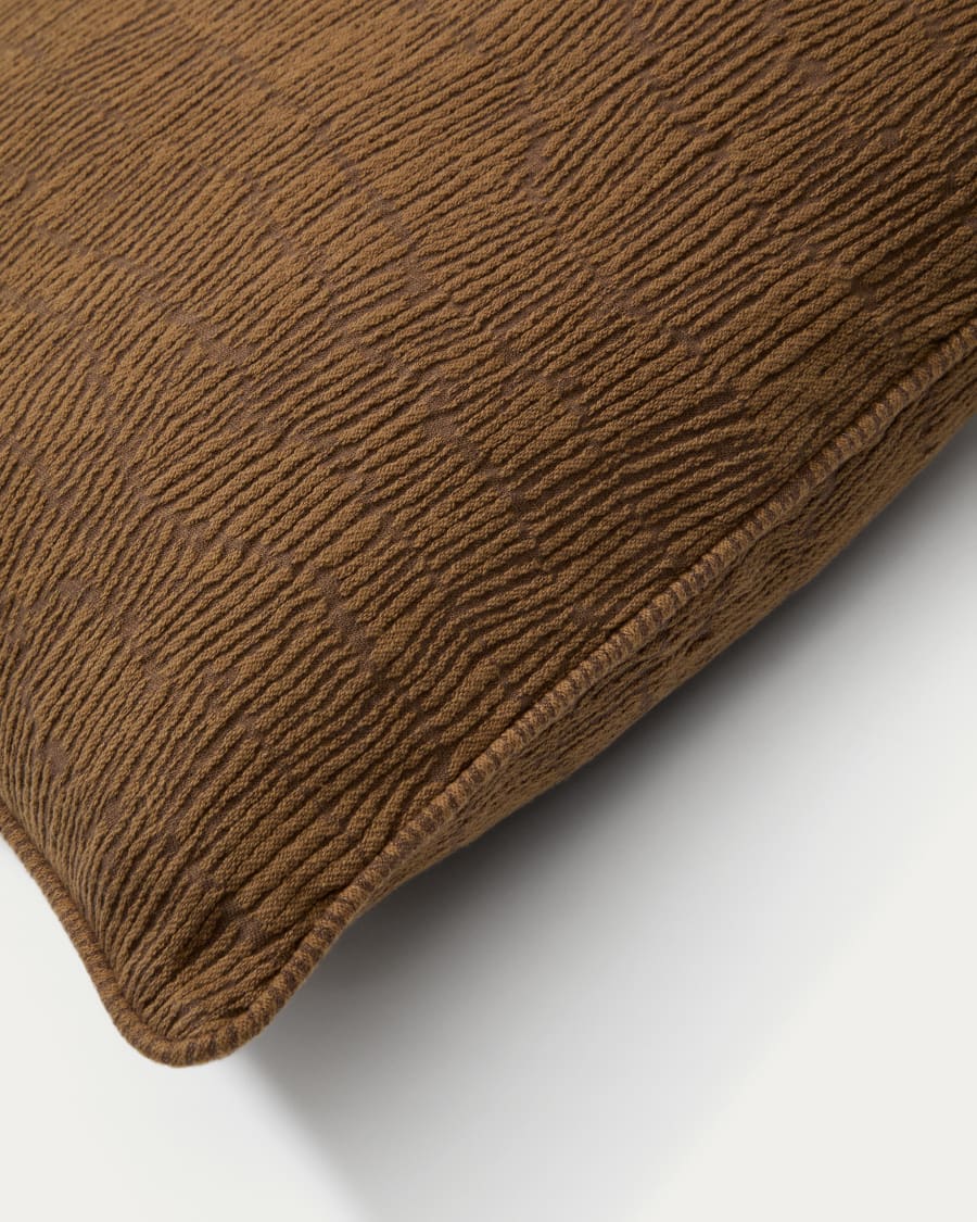Labid mustard-coloured jacquard, 100% cotton cushion cover, 45 x 45 cm