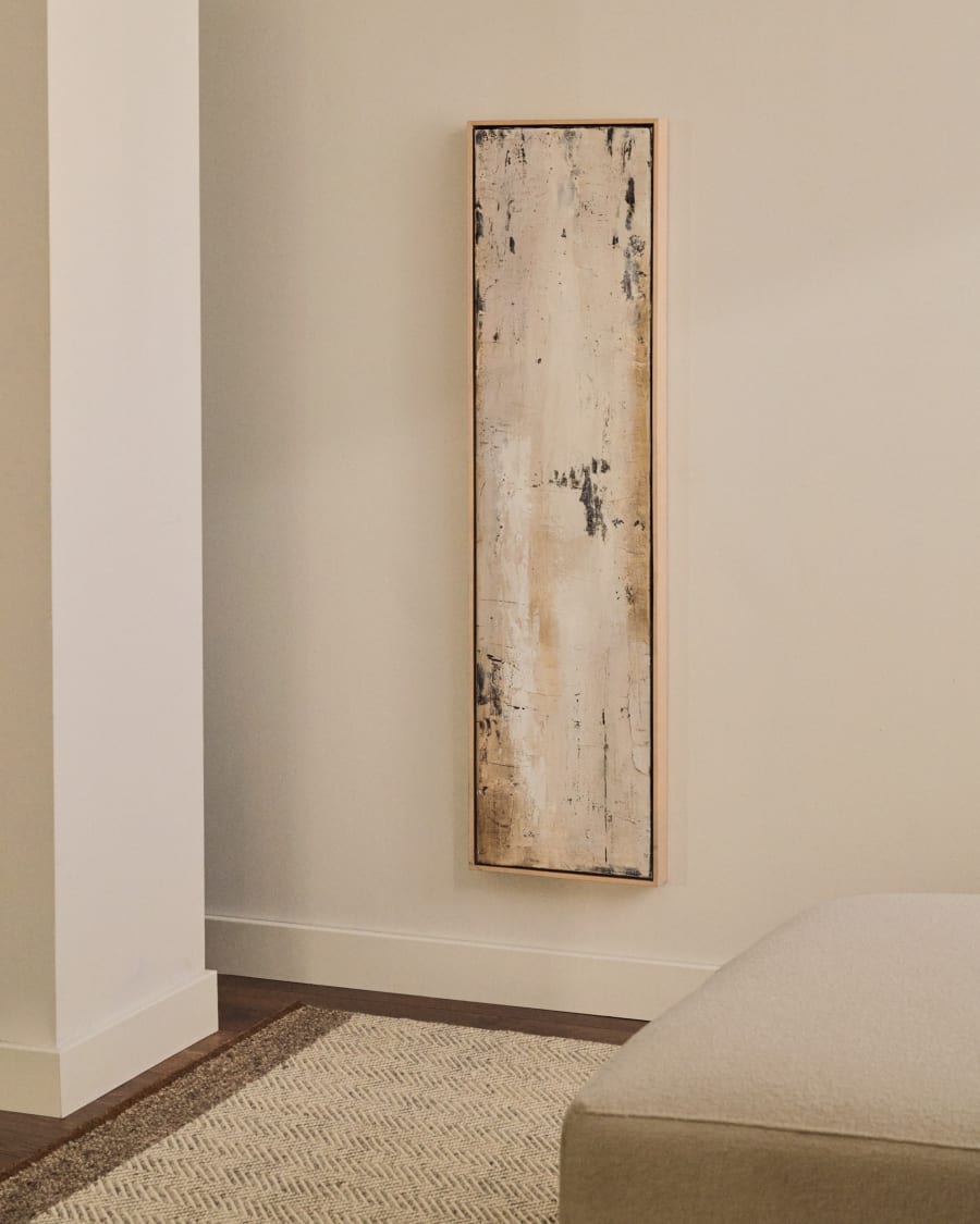 Selnar grey abstract picture, 122 x 32 cm