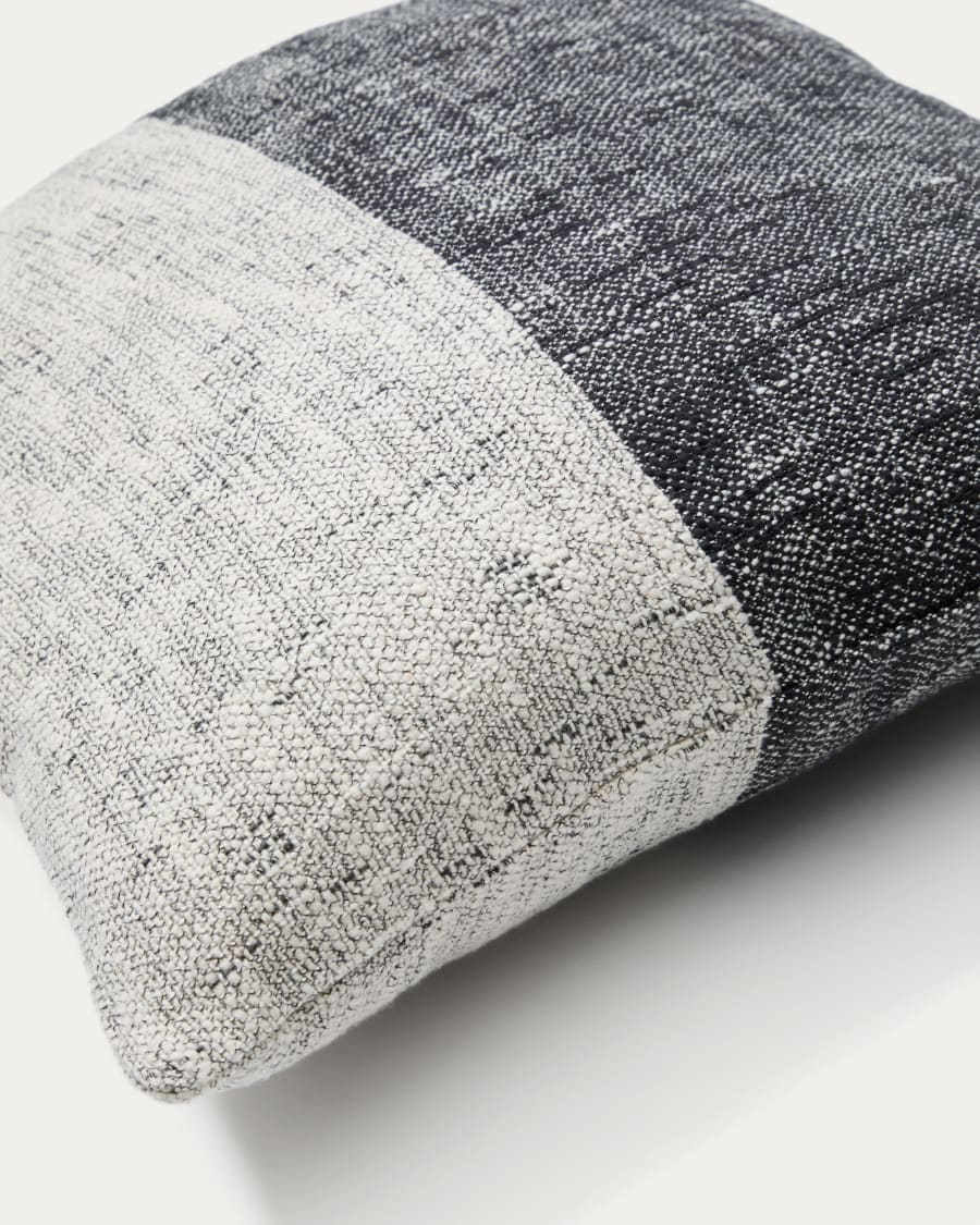 Dalel grey cotton cushion cover, 45 x 45 cm